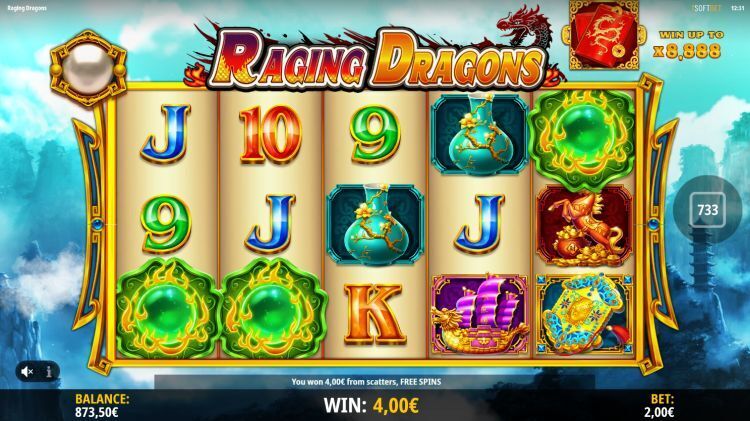 Raging Dragons slot bonus trigger