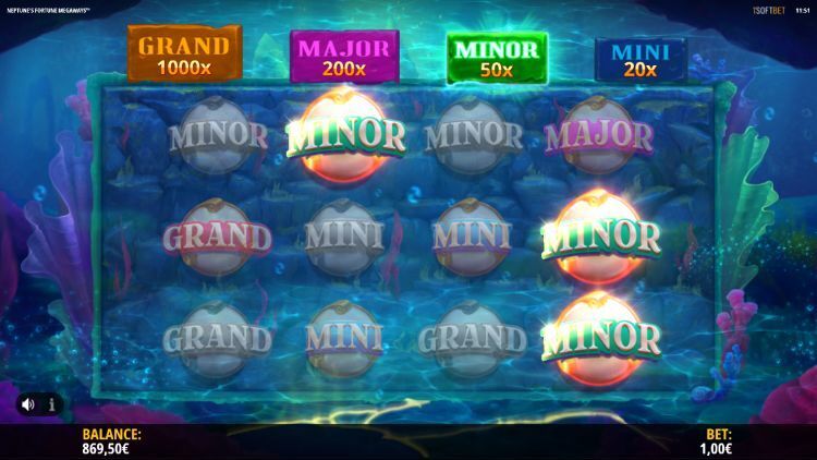 neptune's fortune megaways slot minor jackpot