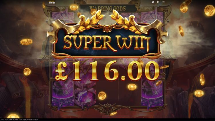 war of gods red tiger super big win