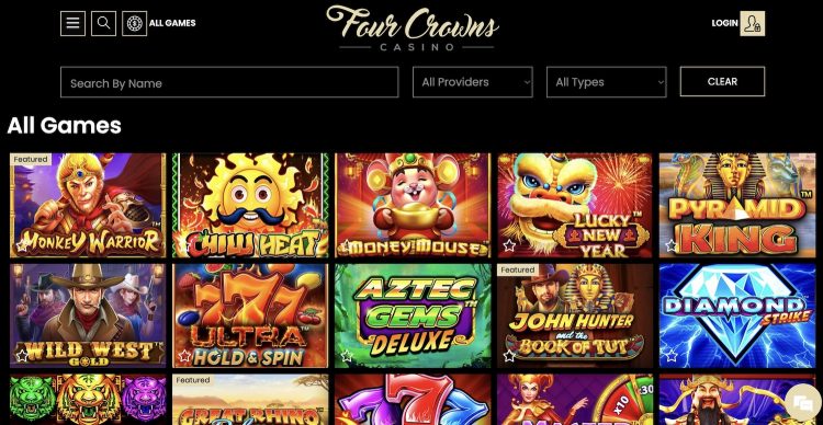 4 Crowns Casino - Spelaanbod