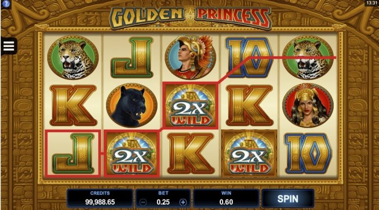 Golden Princess slot gameplay