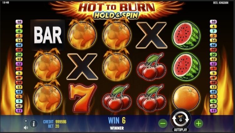 Hot To Burn Hold and Spin slot review