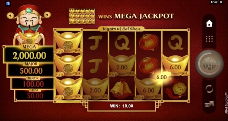 Ingots of Cai Shen online slot gameplay