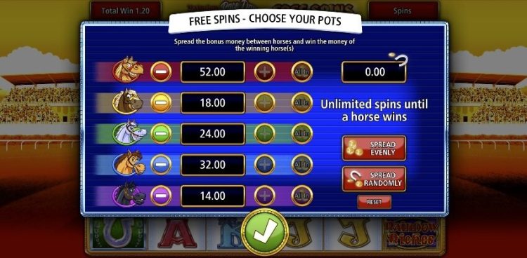 Rainbow Riches Race Day slot Free Spins