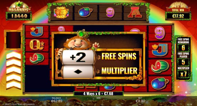Reel Lucky King Megaways gokkast bonus gameplay