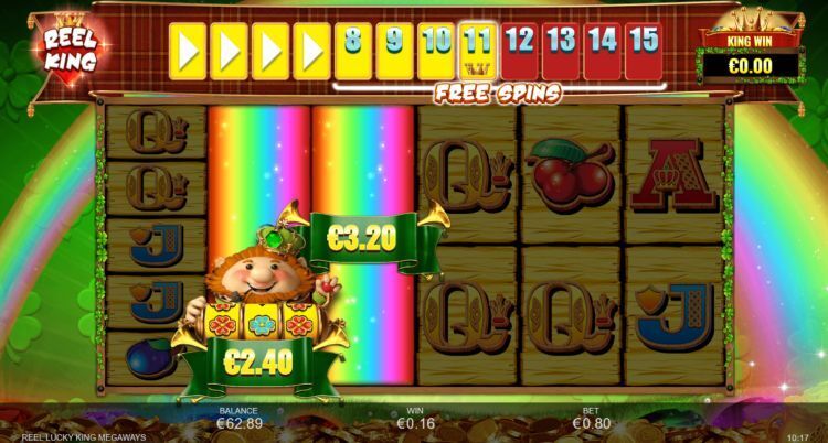 Reel Lucky King Megaways Free Spins trigger