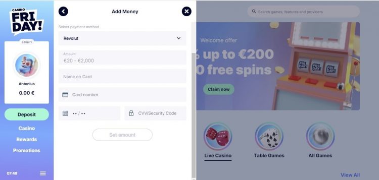 Revolut casinos