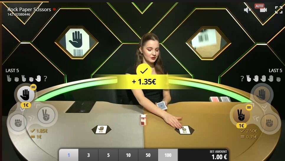 BetGames Rock Paper Scissors Gameplay
