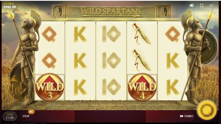Wild Spartans slot gameplay Red Tiger