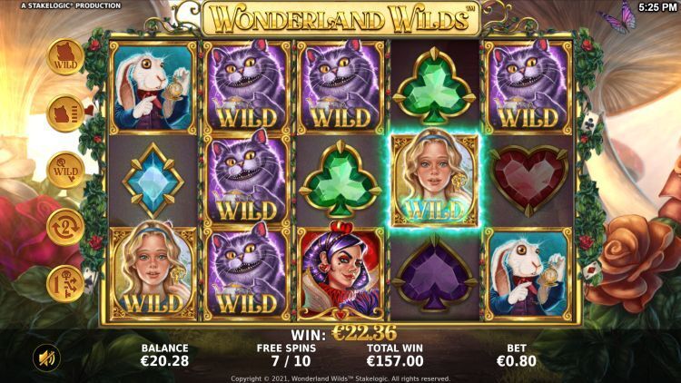 Wonderland Wilds slot big win Stakelogic