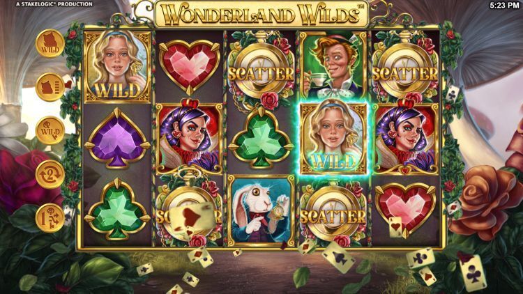 Wonderland Wilds slot bonus Stakelogic