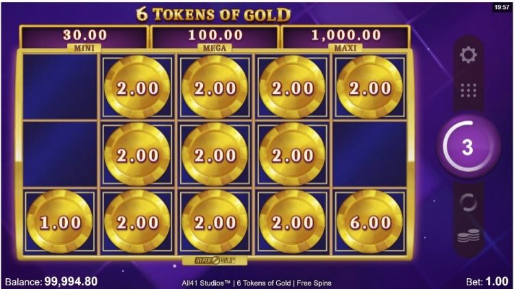 6 Tokens of Gold - bonus