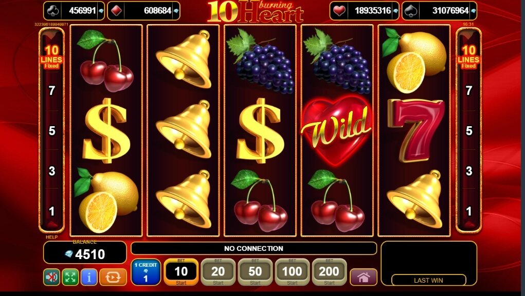 10 Burning Heart gokkast EGT