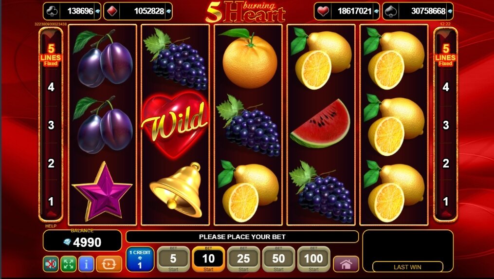 5 Burning Heart gokkast