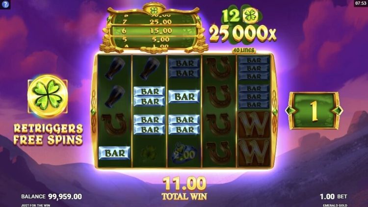 Emerald Gold slot gameplay