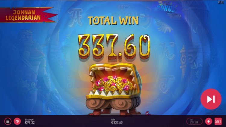 Johnan Legenderian slot mega win