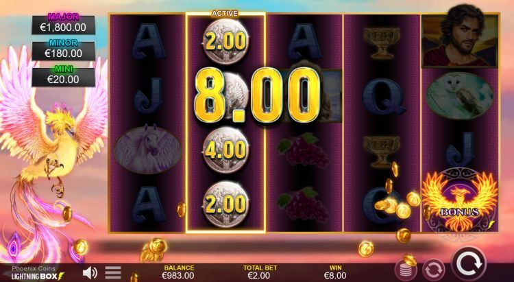 Phoenix Coins slot bonus trigger