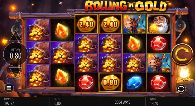 Rolling in Gold slot Blueprint Gaming win