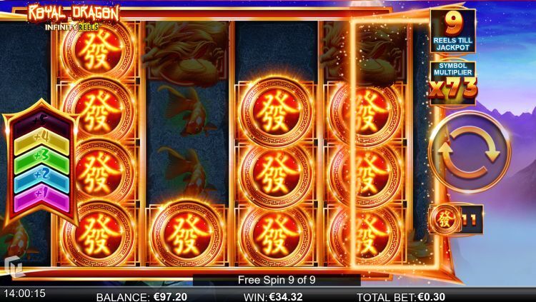 Royal Dragon Infinity Reels gokkast bonus gameplay