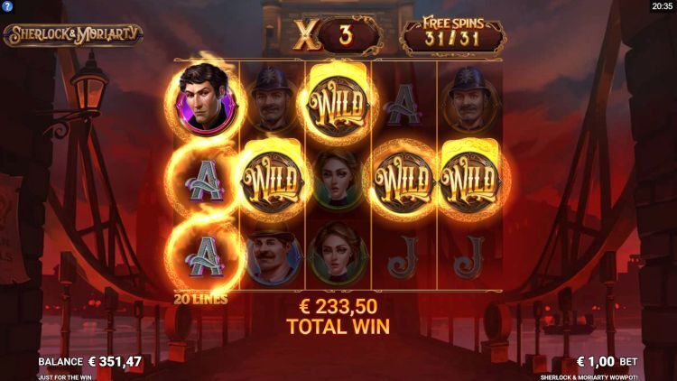 Sherlock and Moriarty slot review bonus win