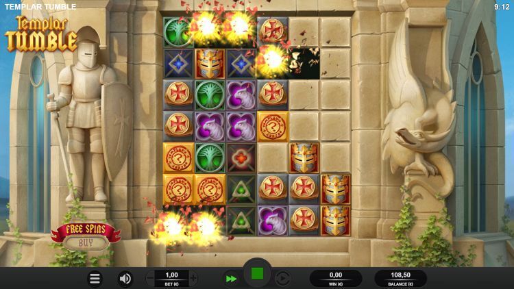 Templar Tumble slot gameplay Relax Gaming