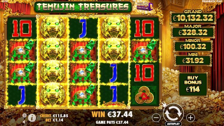 Temujin Treasures slot review big win