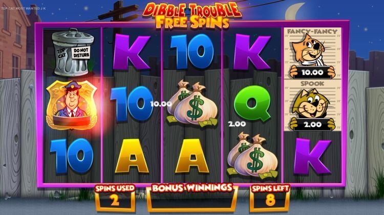 Top Cat Most Wanted Jackpot King slot free spins win