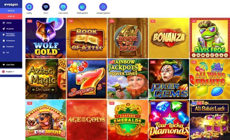 Evospin casino review slots