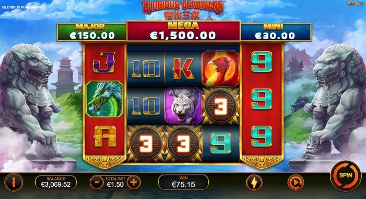 Glorious Guardians slot playtech free spins trigger