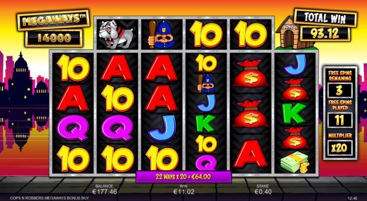 Cops n robbers megaways slot review - Gameplay