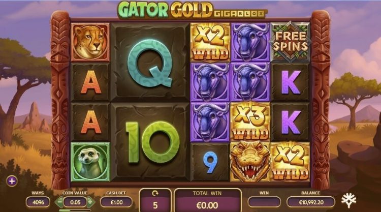 Yggdrasil Gator Gold GigaBlox Feature