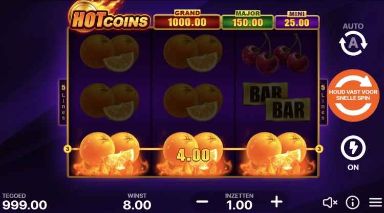 Hot Coins Hold & Win beste slot review
