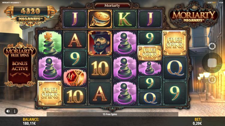 Moriarty Megaways slot review bonus trigger