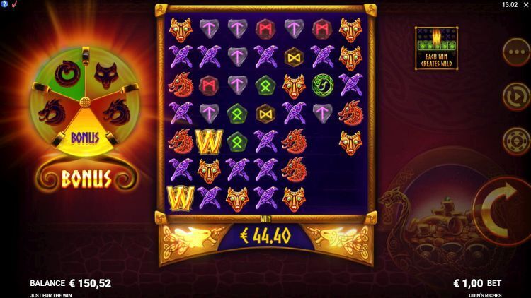 Odin's Riches slot review just for the win bonus trigger