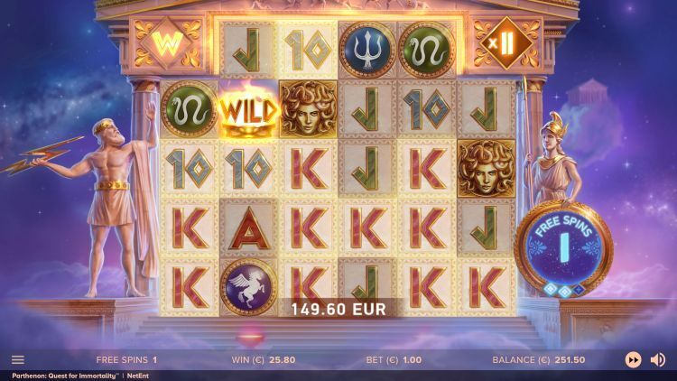 Parthenon Quest for Immortality slot review free spins