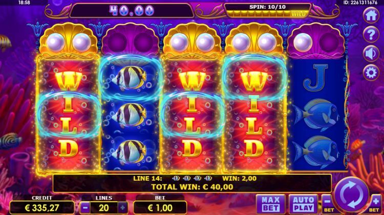 Princess of pearls slot amatic logo wilds feature