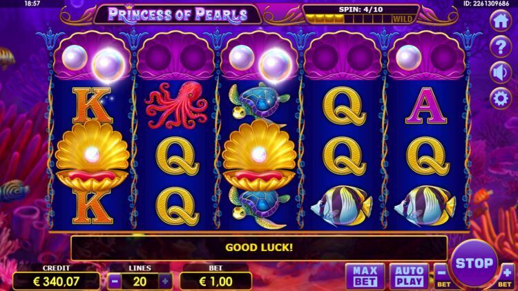 Princess of pearls slot wilds feature