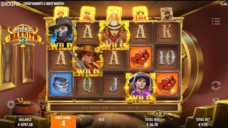 Sticky Bandits 3 review Quickspin free spins
