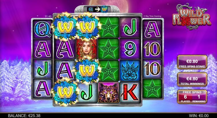 Wild Flower slot Big Time Gaming free spins