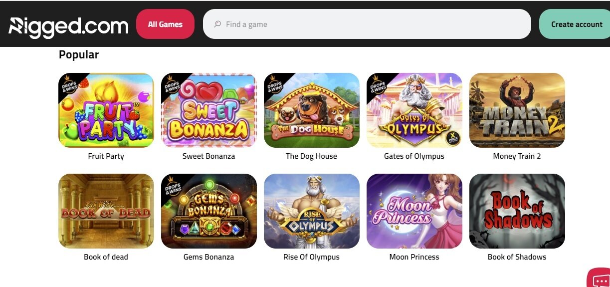 Rigged Casino – Online Gokkasten