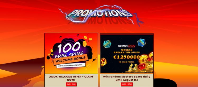 Amok Casino – Promoties en Bonussen