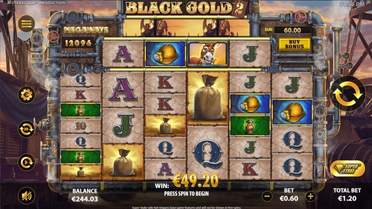 Black gold 2 megaways bonus win - Gameplay