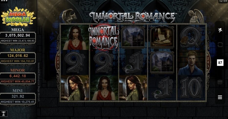 Immortal Romance Mega Moolah Free Spins