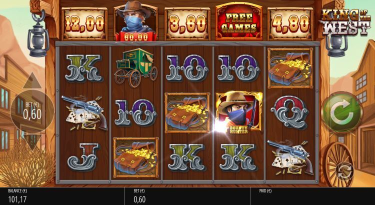 King of the west slot review Blueprint Gaming free spins trigger
