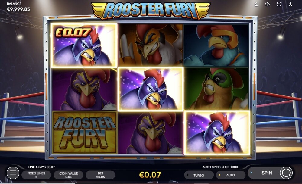 Rooster Fury gokkast - Gameplay