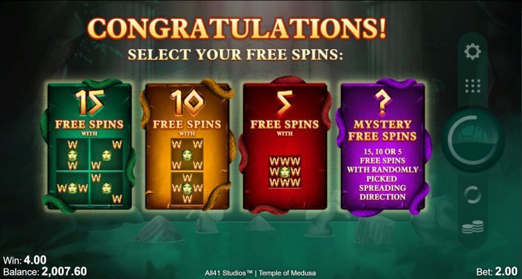 Temple of medusa slot review bonus