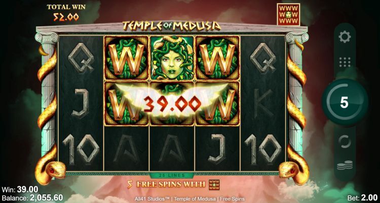 Temple of medusa slot review bonus win
