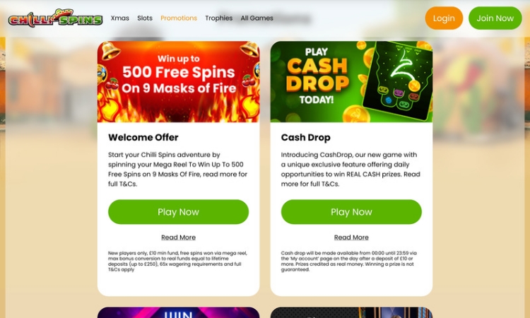 Chilli Spins Promoties en Bonussen