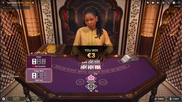 Evolution Teen Patti Live Gameplay