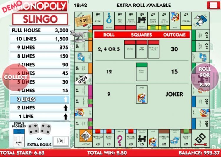 Monopoly Slingo gameplay review